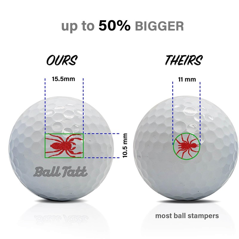 Ball Tatt - Eye on Ball Golf Ball Stamp, Golf
