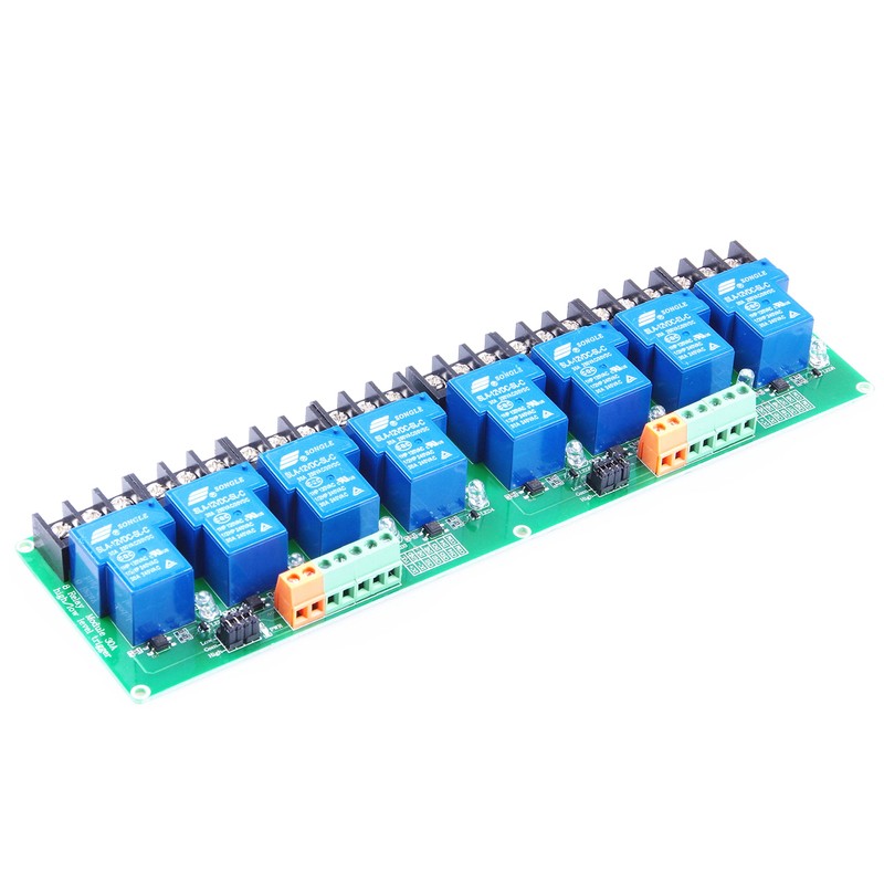 KNACRO DC 12V 30A 8-Channel Relay Module High Or Low