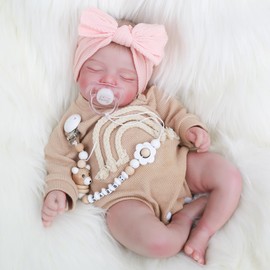 CHAREX Real Life Reborn Baby Dolls-20 inch Likelike Realistic Baby Dolls, Soft Cloth Body with Feeding Toy for Kids Age 3 +