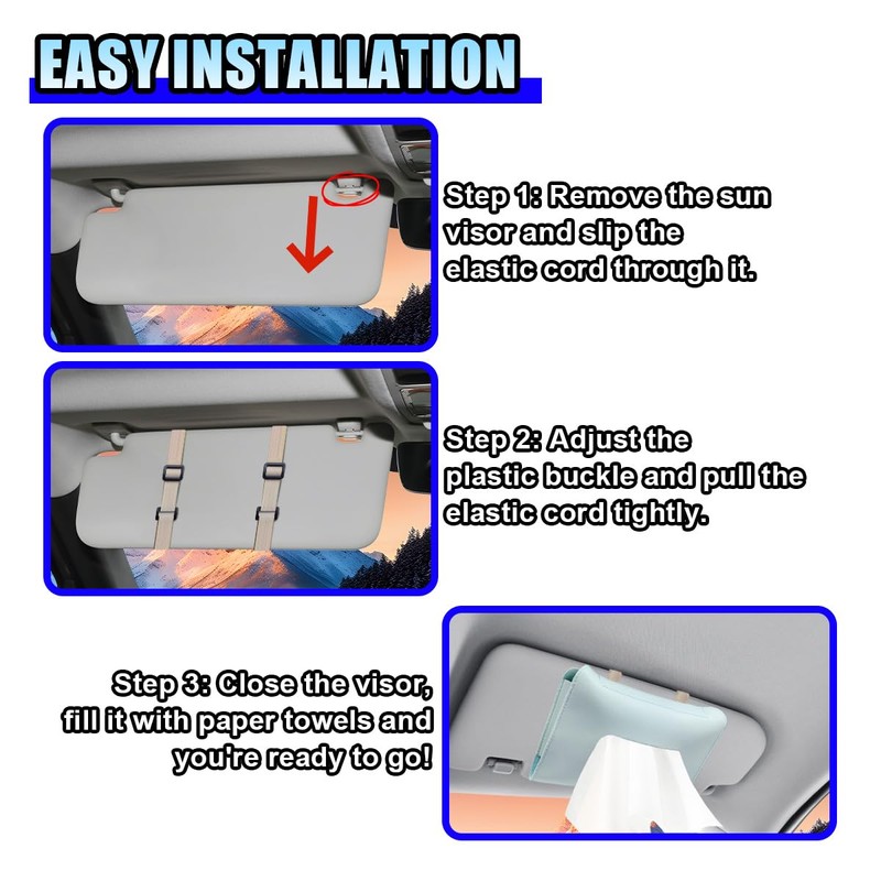 Car Visor Tissue Holder - Leather Tissue Box Holders Car