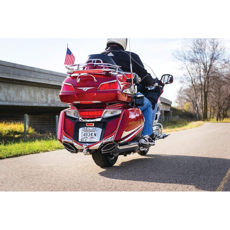 Kuryakyn 3235 Motorcycle Lighting Accent Accessory: Trunk Taillight Visors for
