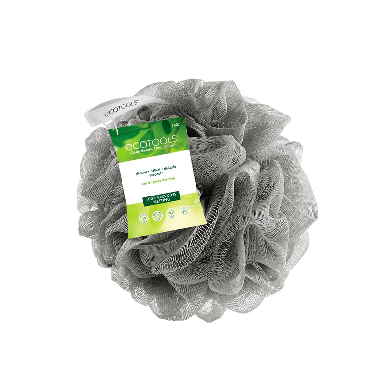 Ecotools Delicate Bath Sponge, Green, White and Gray; Rich Lather,