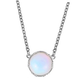 SAFIGLE Unisex Solmoony Necklace Fashion Elegant Creative Jewelry Pendant for Women Men Silver