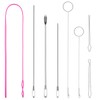 Drawstring Threader Tool Set, Stainless Steel Sewing Loop Turner Hooks