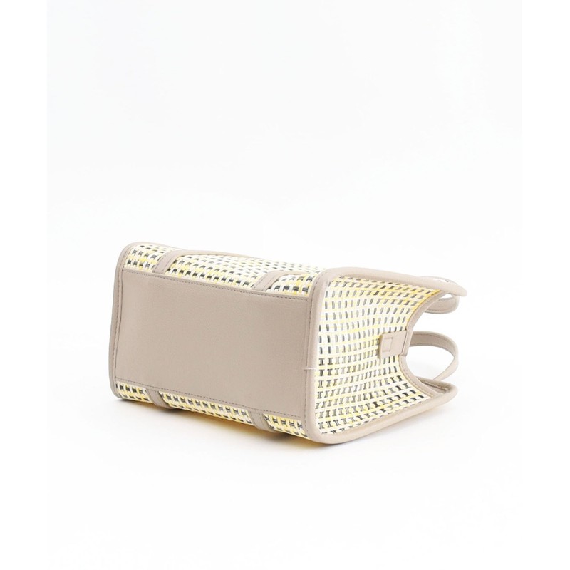 Cooco Shoulder Bag, Faux Leather Mesh Square 2-Way Mini Bag,