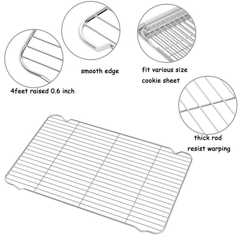Zacfton Cooling Rack Set of 3, Baking Rack Stainless Steel