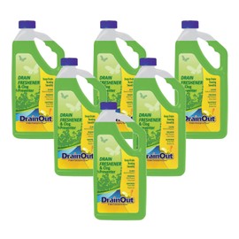 DrainOut Drain Cleaner & Odor Eliminator, Clog Preventer and Buildup Remover, Fresh Citrus, 32 Ounce, Pack of 6 (DOF0632N)