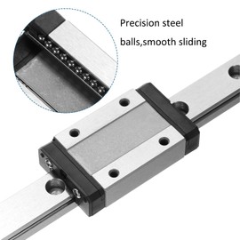 KGTCN MGN9C Linear Guide 150 mm Length Miniature Bearing Steel Linear Guide Rail with 1 Piece MGN9C Stainless Steel Trolley Block for 3D Printer X Y Z Axis and CNC Machine