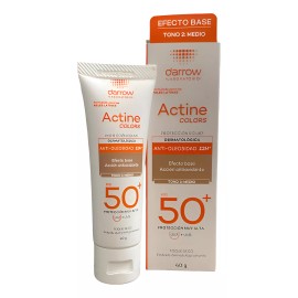 Darrow Actine Color Protector Solar Efecto Base Tono Medio 40g