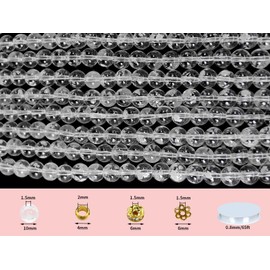 Pamir Tong 500PCS 10mm Clear Glass Beads for Jewelry Making,Round Smooth Beads, Bracelet Space Loose Beads for Jewelry Making Earring, Necklaces, DIY Crafts & Gifts #365