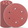 STEBRUAM 225mm Sanding Discs 30Pcs 6 Hole Hook & Loop