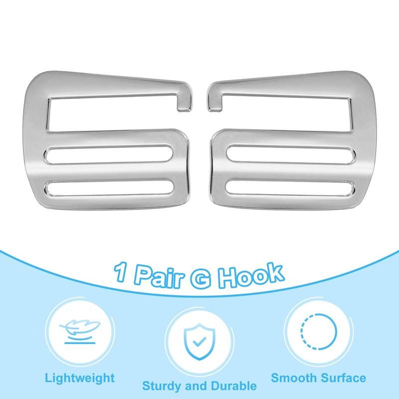 PATIKIL G Hook Webbing Slide Buckles 32mm, 1 Pair Metal