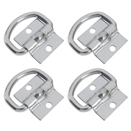 VGOL 4PCS Cargo Tie Downs Anchors Heavy Duty D Lashing Rings with Mounting Brackets Galvanized Steel Hooks for Trailers Trucks Boat Load Capacity 800 Kg