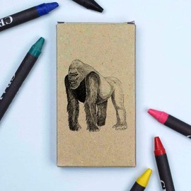Azeeda 'Standing Gorilla' Coloured Crayon Set (CY00006780)