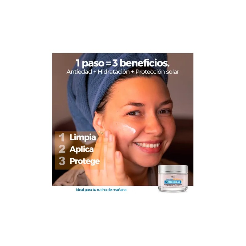 Crema Antiarrugas Fps30 Reafirma Hidrata Y Protege Vitalis