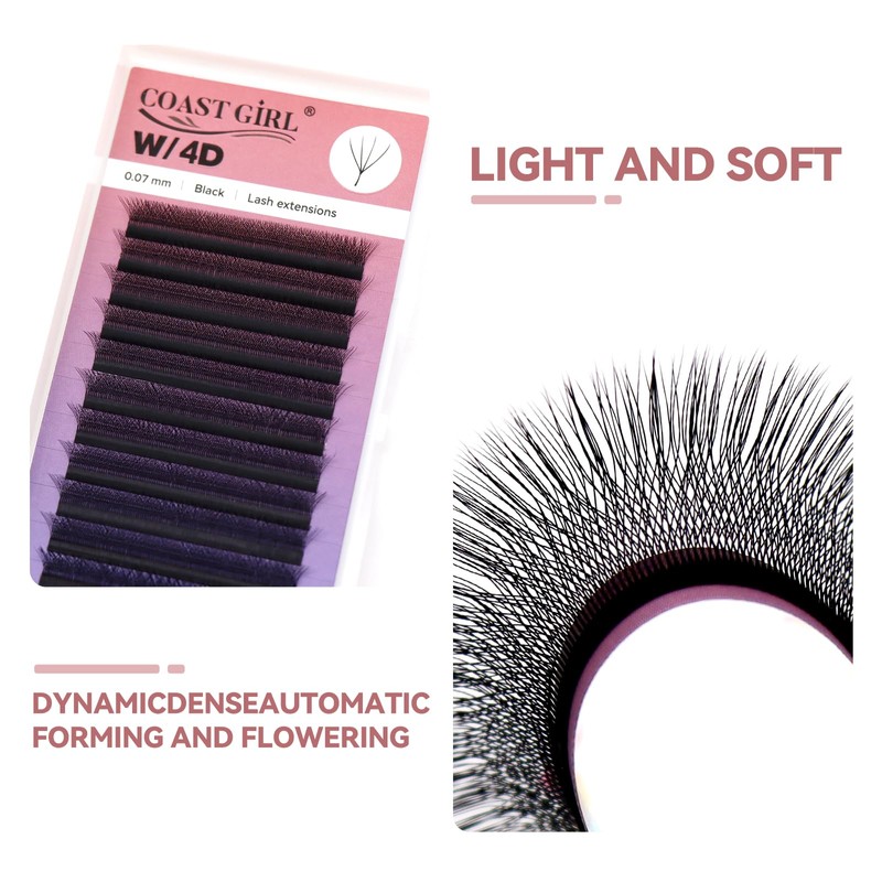 COAST GIRL 4D W Lashes Eyelash Extensions Premade Volume Fans