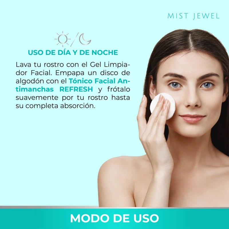 Tonico Facial Antimanchas Refresh Hidratación Skincare 500ml