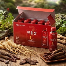 Bogo-on [보고신약] 진홍삼 골드 120mlx10병 1박스 [New Report] Red Ginseng Gold 120ml x 10 bottles 1 box