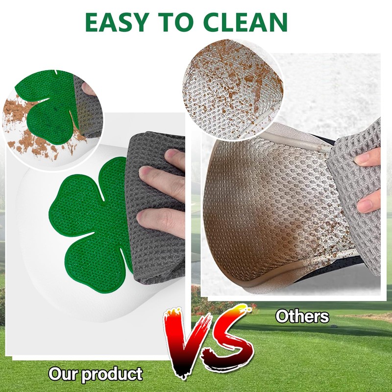 Golf Club Covers Embroidery Green Lucky Clover Hybrid Headcover 3