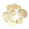 Wall Iron Decoration Lotus Shape With Mirror Metal Wall Art