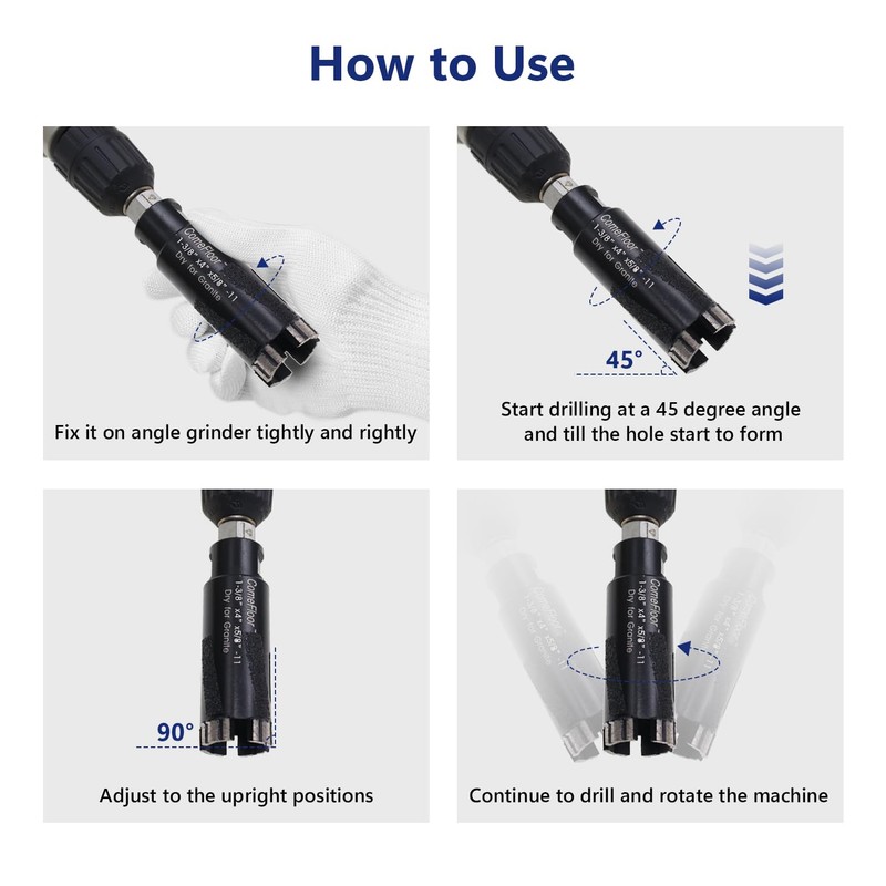 Diamond Core Drill Bits for Hard Stone Concrete Granite Marble,
