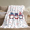 4th of July Throw Blanket Gnomes Patriotic Blanket, Memorial Day