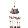 VP Home 20" H Fancy Cat Wind Chimes for Outside