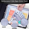Antner 3 Ring Personal Check Binder for 3-on-a-Page End-Stub Deskbook