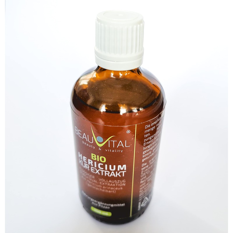BEAUVITAL Organic Hericium Extract Liquid | Liquid Extract Lion's Mane/Hedgehog