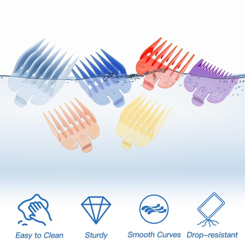 ZOCONE 10 Pcs Hair Clipper Guards Combs, 10 Sizes Guide