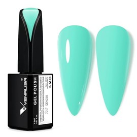 V VENALISA- VENALISA Esmalte de uñas en gel verde menta de 15 ml, esmalte de uñas en gel verde claro pastel, color oliva neón, remojo UV              