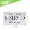 Pack of 3 Reserved Row Signs for Wedding Wooden Signs