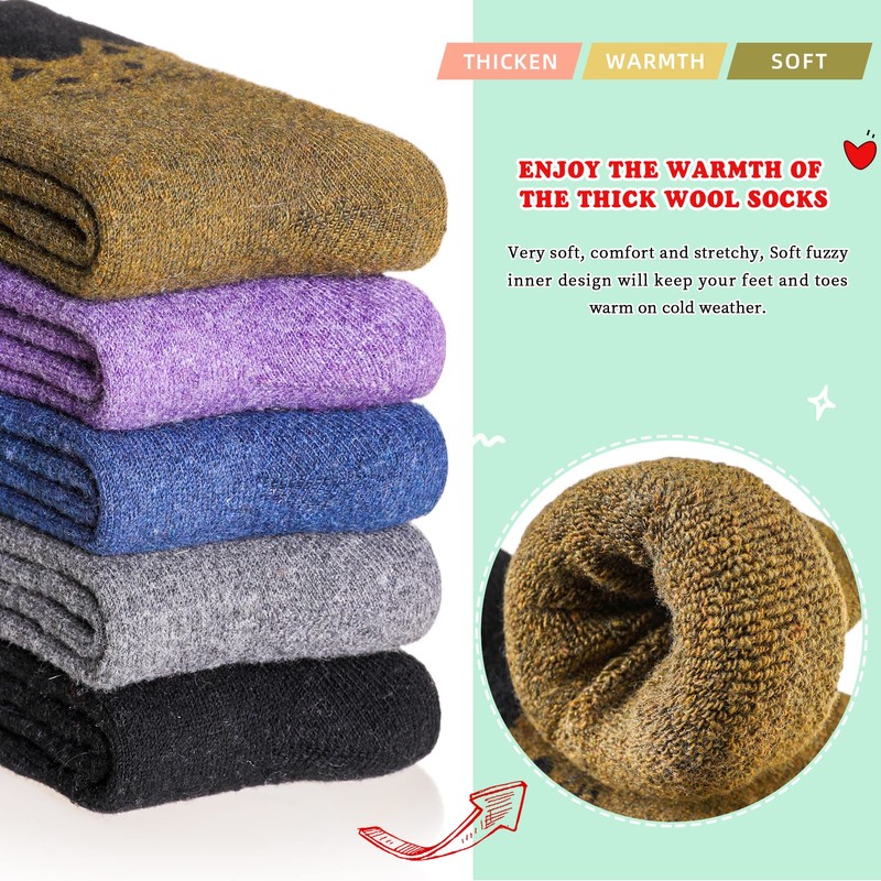 Women Soft Thick Socks Cute Animal Casual Comfort Warm Crew