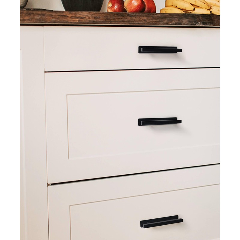 RVPEKUPE 2 Pack Self Adhesive Cabinet Handles Matte Black No