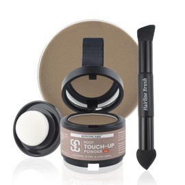 SOVONCARE Wet Hairline Powder for Women & Men - Hair Root Touch Up Powder for Grey Coverage, Thinning Hair & Bald Spots - Sweat, Stays All Day - Instant Root Cover Up, Includes Brush Light Brown