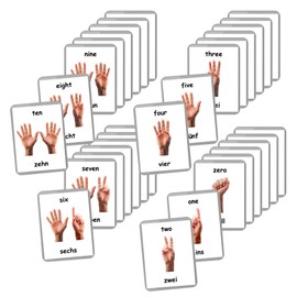 German English Bilingual Flash Cards | Learn German Language | Montessori Cards | Choose Your Set (Counting)
