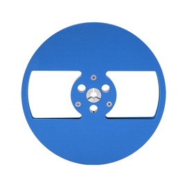 1/4 7 Inch Empty Tape Reel Aluminum Alloy 2 Holes Universal Open Reel Takeup Reel for Nab Opening Machine Part for TEAC Blue