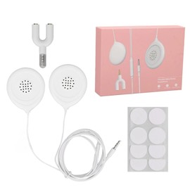 Baby Headphones,12 Sticker Prenatal Belly Speakers for Women During Pregnancy Music Splitter Pregnancy Headphone for Women Mother, White