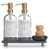 [Luxury] Kitchen Soap Dispenser Set - 16OZ Clear Glass Bottle,