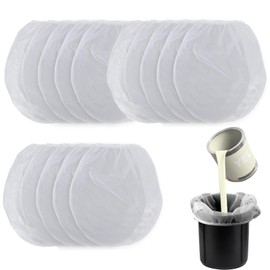 Paint Strainer Bags, 15 Pcs White Fine Mesh Bucket Paint Strainers with Elastic Top Opening Paint Filters, 1 Gallon Nylon Filter Bags for Spraying, Ink and Paint Gardening Hydroponics