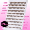 Veleasha Brown Lash Clusters 120 Pieces DIY Lash Extension D