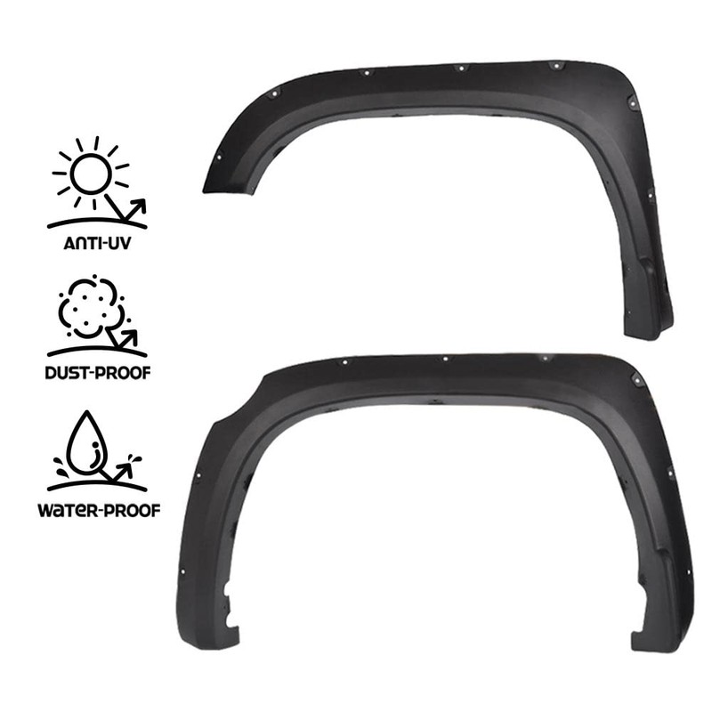 G-PLUS 4PCS Riveted-Pocket Fender Flares Compatible with Toyota Tundra 2014