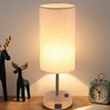 Touch Control Table Lamp Metal and Cloth USB Charging Three