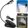 Merangue Adjustable Book Light, 2 LED, Clip-On, Black