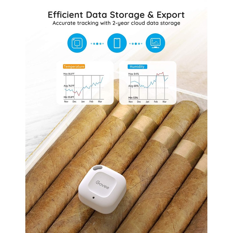 Govee Bluetooth Hygrometer Thermometer, Wireless Thermometer, Mini Humidity Sensor with