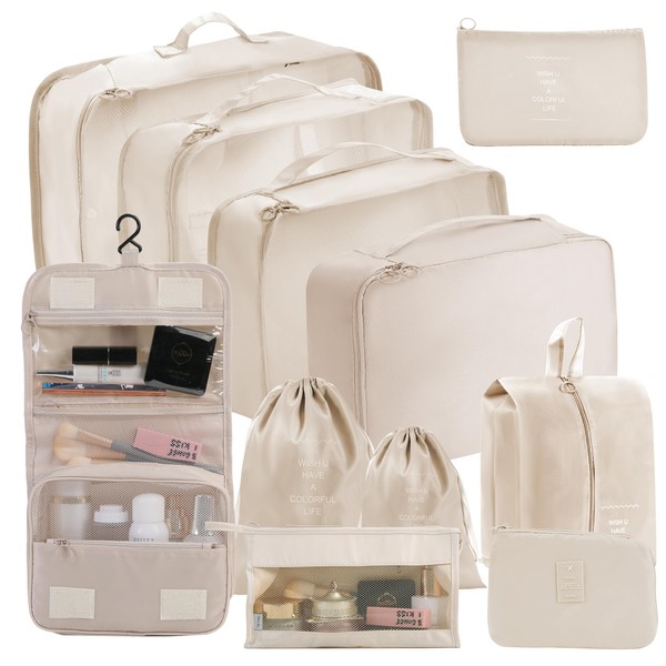 Packing Cubes Compression Storage Luggage Organizers Bags 9 set/11set for
