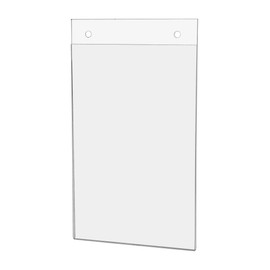 Marketing Holders Sign Holder 5.5 x 8.5 Inch Wall Mount Ad Frame with Holes Display for Business, Store, Restaurant, School Clear Acrylic