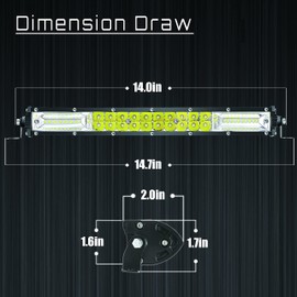 SAN YOUNG 12 Inch Slim LED Light Bar for Truck, 12V 24V 120W 10000lm Double Row Work Light Bar for Tractor ATV UTV RV RZR Snowblower Golf Cart Lawn Mower Automotive, 2 Pack