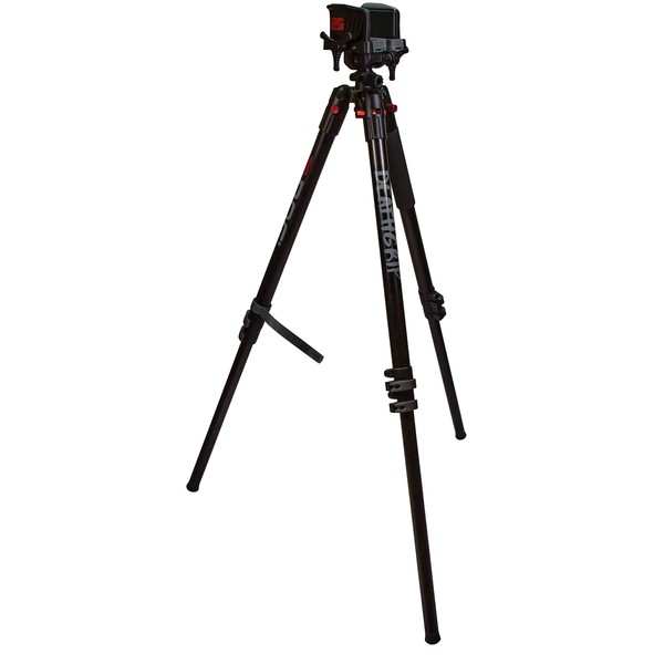 BOG DeathGrip Aluminum Tripod with Durable Aluminum Frame, Lightweight, Stable Design, Bubble Level, Adjustable Legs, Shooting Rest, and Hands-Free Operation for Hunting, Shooting, and Outdoors