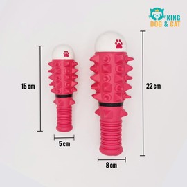 King Dog & Cat Juguete de Caucho Resistente Natural para Perros y Gatos 2 Tamaños: 15cm (Mediano) y 22cm (Grande) Juguete para Morder para Perros